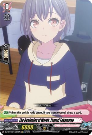 The Beginning of Words, Tomori Takamatsu (EXC) - DZ-BT09/EX04EN - Extra Common