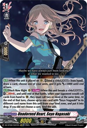 Unadorned Heart, Soyo Nagasaki (EXRRR) - DZ-BT09/EX07EN - Extra Triple Rare