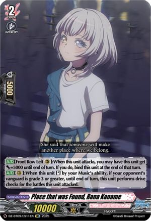 Place that was Found, Rana Kaname (EXC) - DZ-BT09/EX11EN - Extra Common