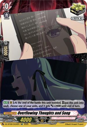 Overflowing Thoughts and Song (EXC) (DZ-BT09/EX34EN) - DZ-BT09/EX34EN - Extra Common
