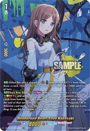 Unadorned Heart, Soyo Nagasaki (EXS) - DZ-BT09/EXS04EN - Extra Special Rare
