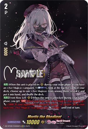 Mortis the Obedient (EXS) - DZ-BT09/EXS08EN - Extra Special Rare