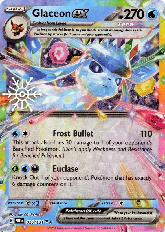 Glaceon ex (Holiday Calendar 2025) - 026/131 - Double Rare
