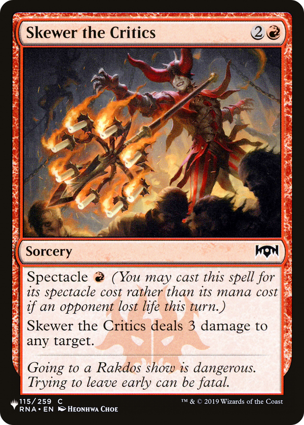Skewer the Critics - RNA Reprint (PLST)