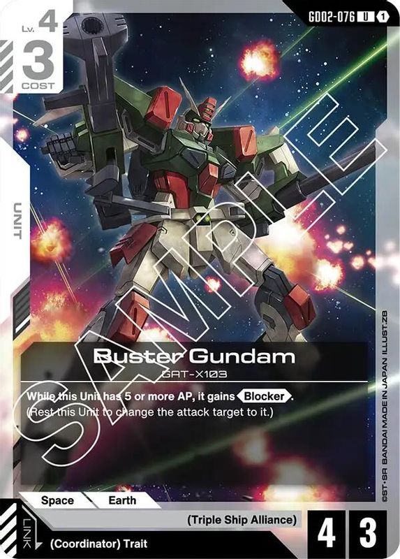 Buster Gundam - GD02-076 - Uncommon