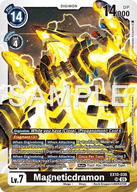 Magneticdramon - EX10-036 - Super Rare