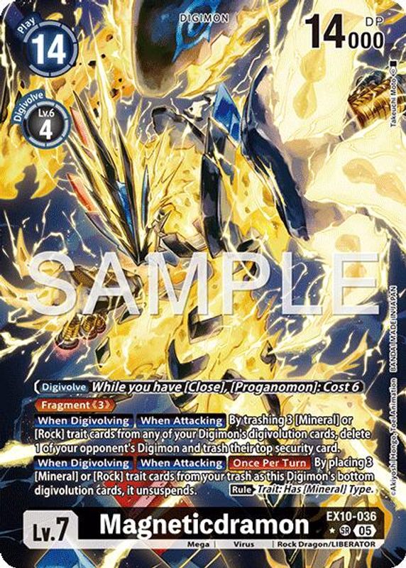 Magneticdramon (Alternate Art) - EX10-036 - Super Rare