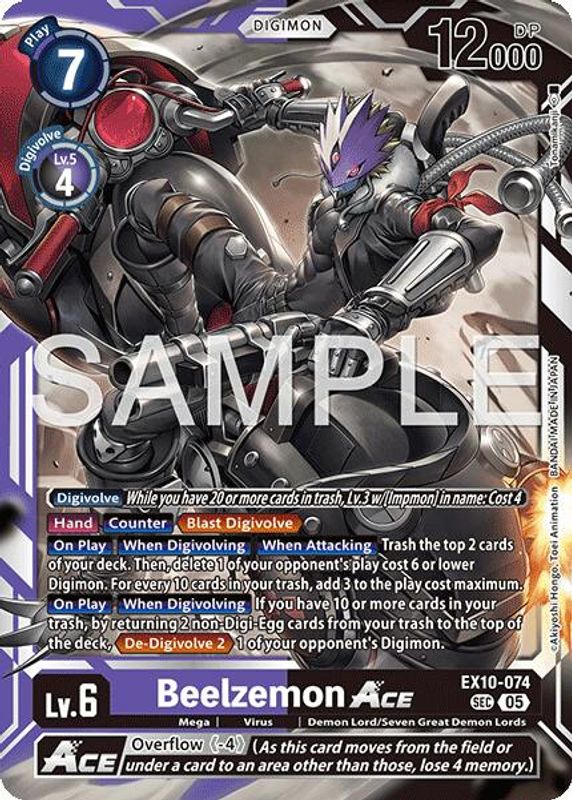 Beelzemon ACE - EX10-074 - Secret Rare