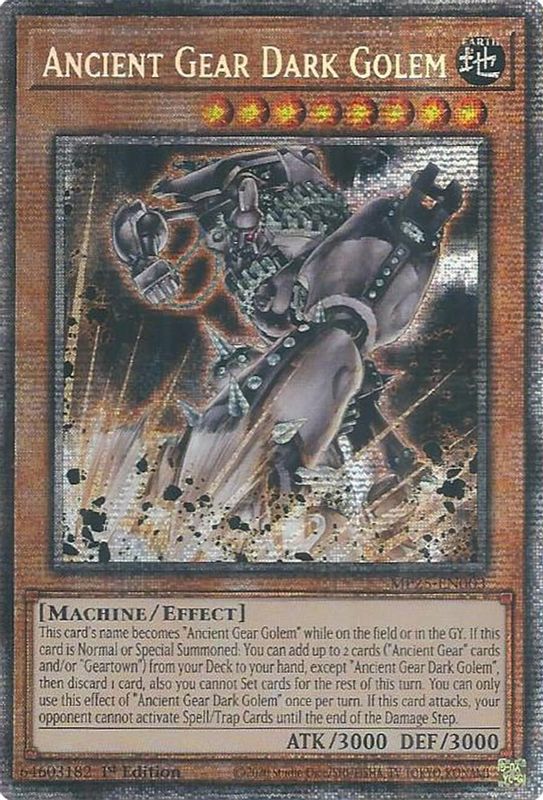 Ancient Gear Dark Golem - MP25-EN003 - Starlight Rare - 1st Edition