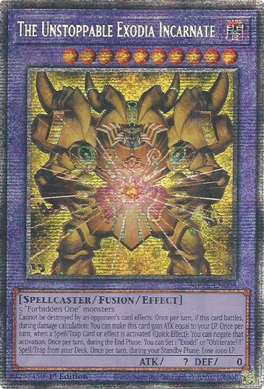The Unstoppable Exodia Incarnate - MP25-EN008 - Starlight Rare - 1st Edition