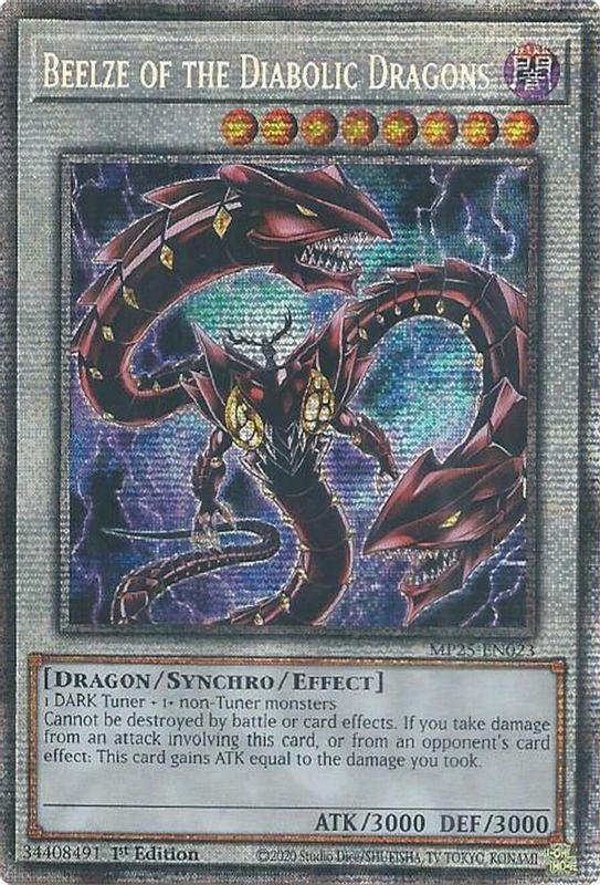 Beelze of the Diabolic Dragons - MP25-EN023 - Starlight Rare - 1st Edition