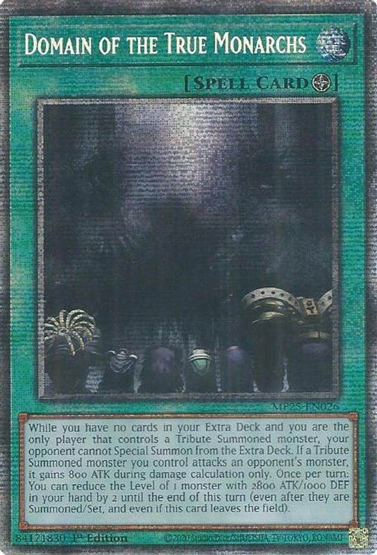 Domain of the True Monarchs - MP25-EN026 - Starlight Rare - 1st Edition