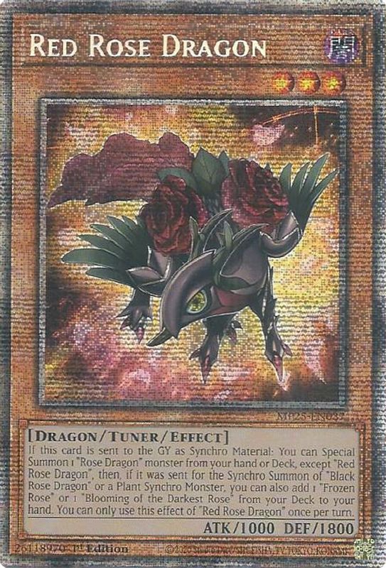 Red Rose Dragon - MP25-EN037 - Starlight Rare - 1st Edition