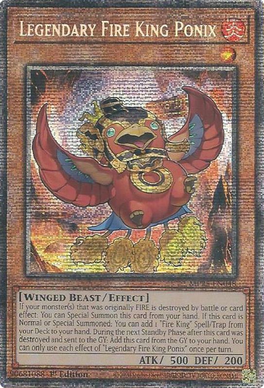 Legendary Fire King Ponix - MP25-EN048 - Starlight Rare - 1st Edition