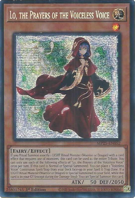 Lo, the Prayers of the Voiceless Voice - MP25-EN052 - Prismatic Secret Rare - 1st Edition