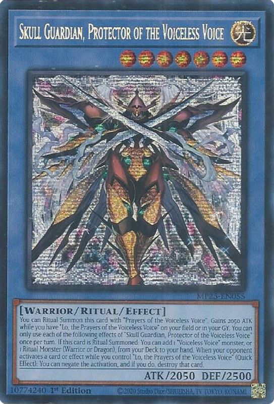 Skull Guardian, Protector of the Voiceless Voice - MP25-EN055 - Prismatic Secret Rare - 1st Edition