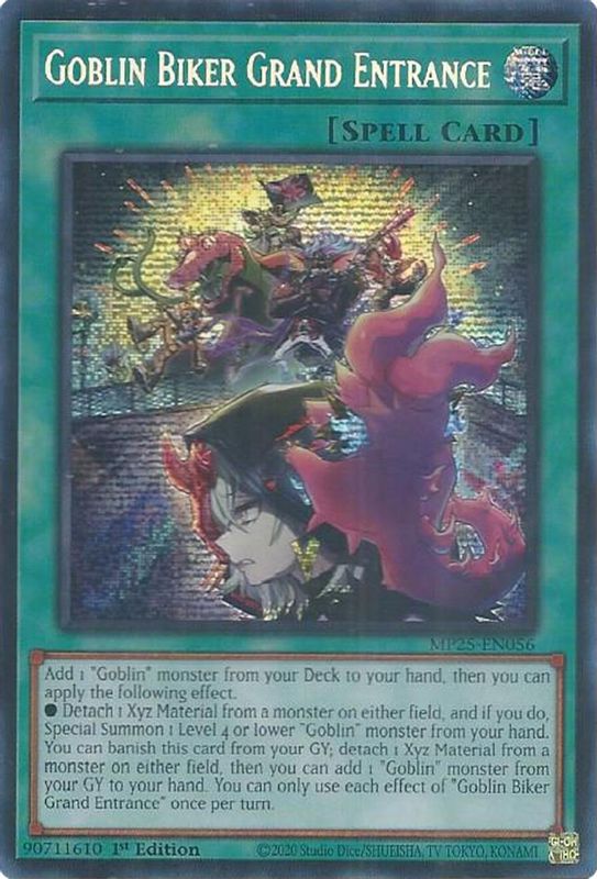 Goblin Biker Grand Entrance - MP25-EN056 - Prismatic Secret Rare - 1st Edition