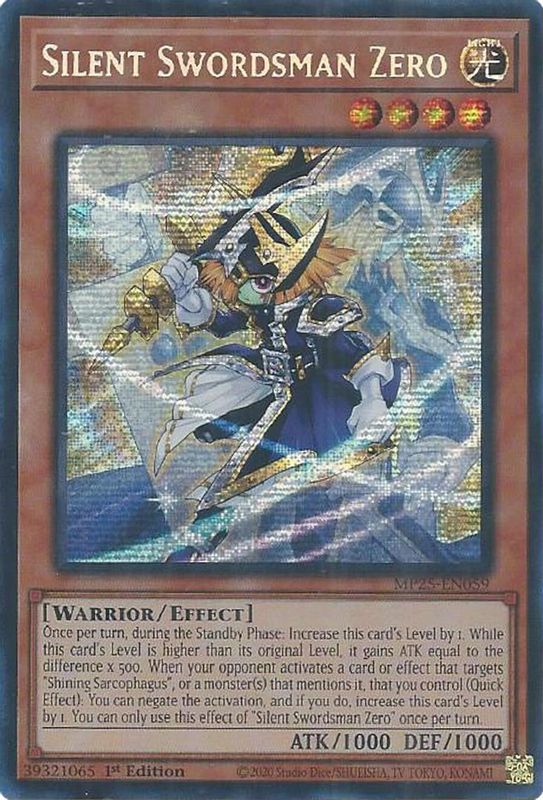 Silent Swordsman Zero - MP25-EN059 - Prismatic Secret Rare - 1st Edition