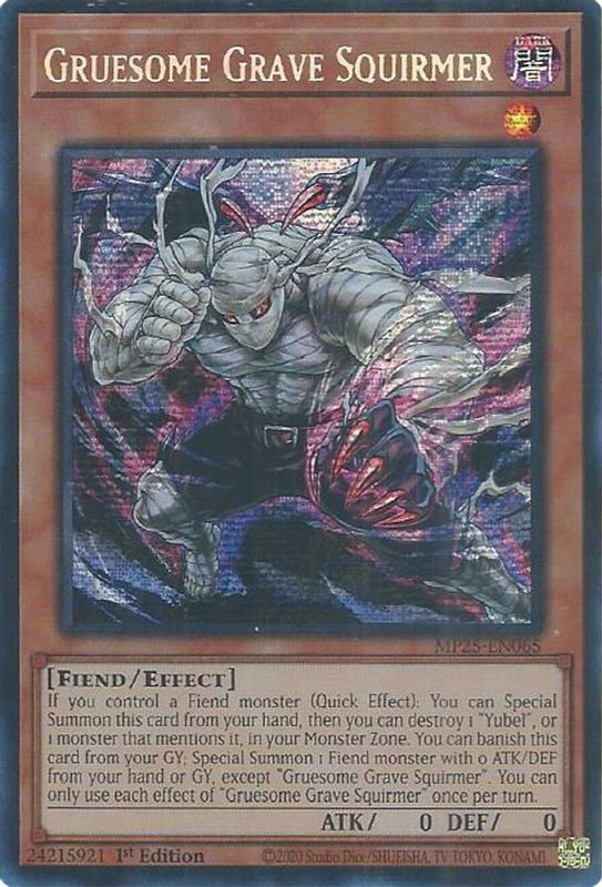 Gruesome Grave Squirmer - MP25-EN065 - Prismatic Secret Rare - 1st Edition