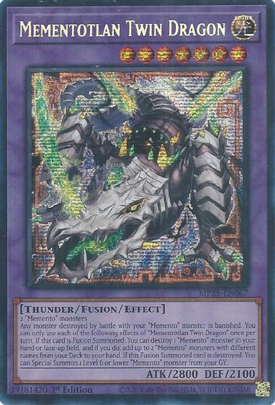 Mementotlan Twin Dragon - MP25-EN067 - Prismatic Secret Rare - 1st Edition
