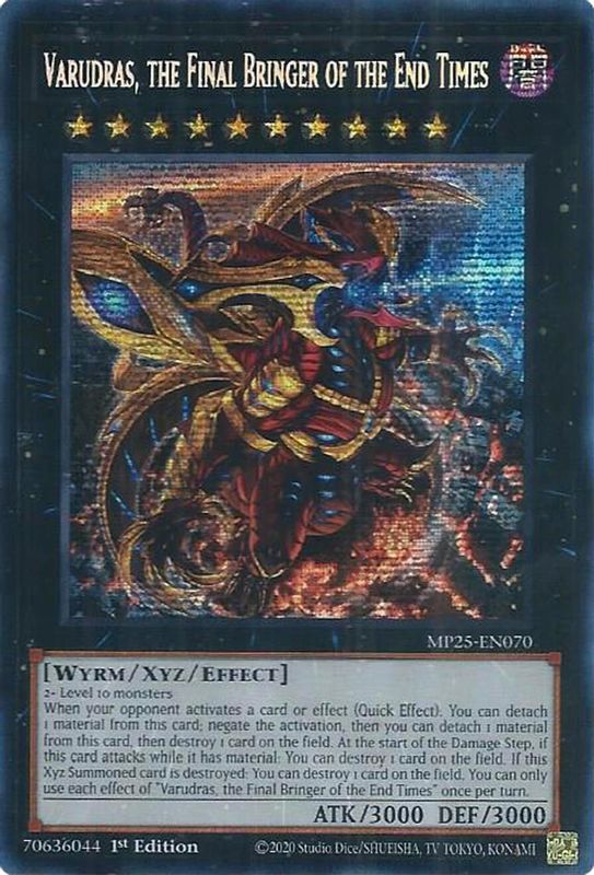 Varudras, the Final Bringer of the End Times - MP25-EN070 - Prismatic Secret Rare - 1st Edition