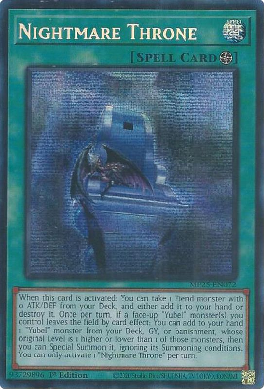 Nightmare Throne - MP25-EN072 - Prismatic Secret Rare - 1st Edition