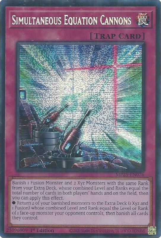 Simultaneous Equation Cannons - MP25-EN076 - Prismatic Secret Rare - 1st Edition