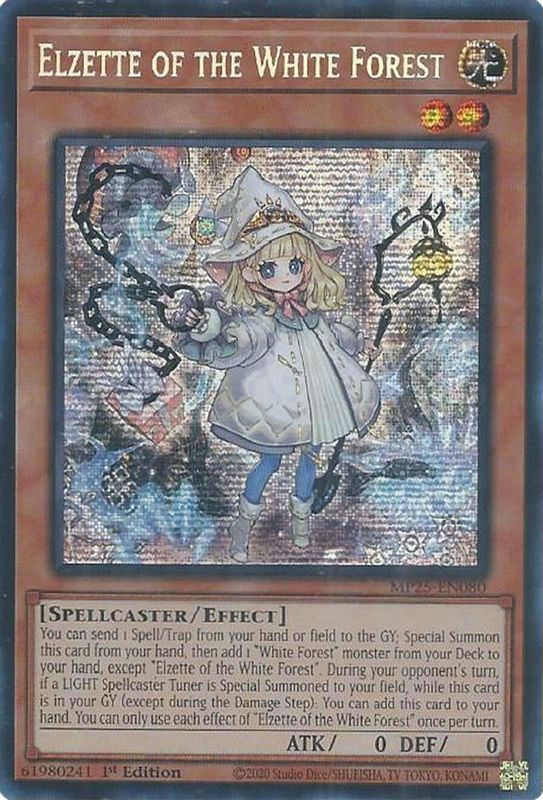 Elzette of the White Forest - MP25-EN080 - Prismatic Secret Rare - 1st Edition