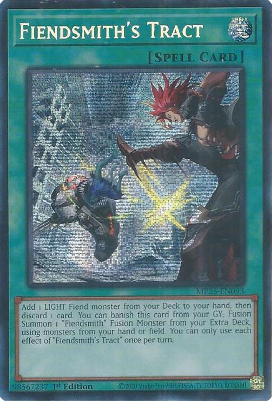 Fiendsmith's Tract - MP25-EN093 - Prismatic Secret Rare - 1st Edition