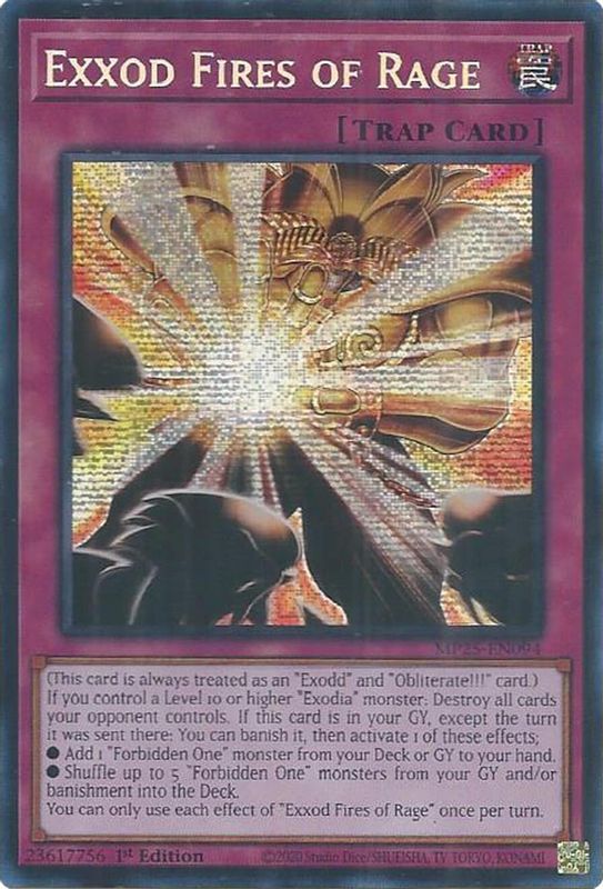 Exxod Fires of Rage - MP25-EN094 - Prismatic Secret Rare - 1st Edition