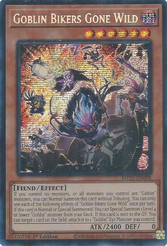 Goblin Bikers Gone Wild - MP25-EN098 - Prismatic Secret Rare - 1st Edition