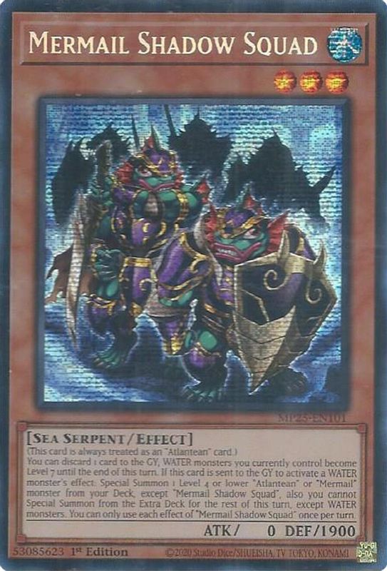 Mermail Shadow Squad - MP25-EN101 - Prismatic Secret Rare - 1st Edition