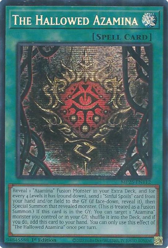The Hallowed Azamina - MP25-EN112 - Prismatic Secret Rare - 1st Edition