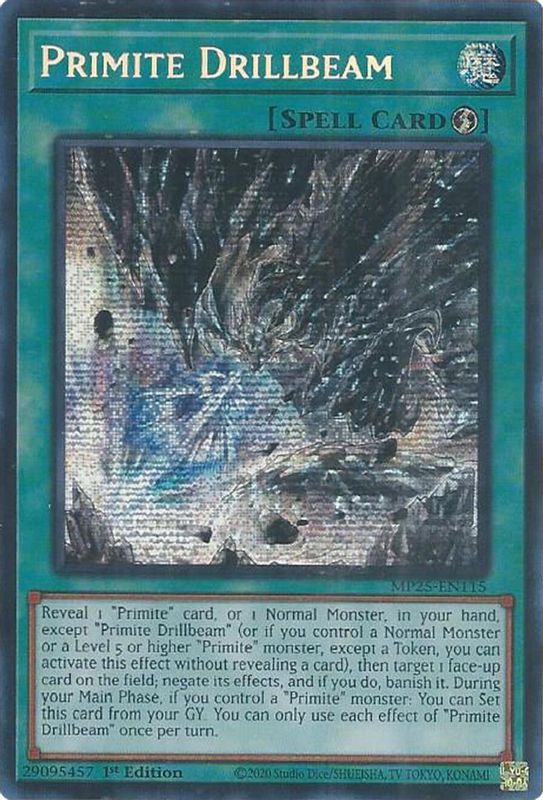 Primite Drillbeam - MP25-EN115 - Prismatic Secret Rare - 1st Edition