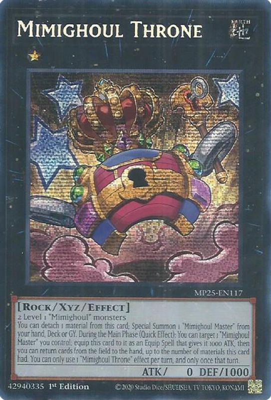 Mimighoul Throne - MP25-EN117 - Prismatic Secret Rare - 1st Edition