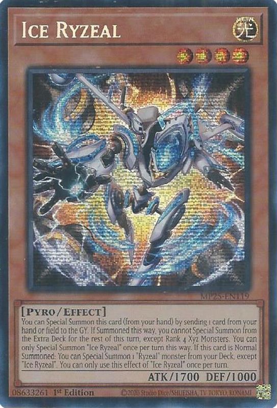 Ice Ryzeal - MP25-EN119 - Prismatic Secret Rare - 1st Edition