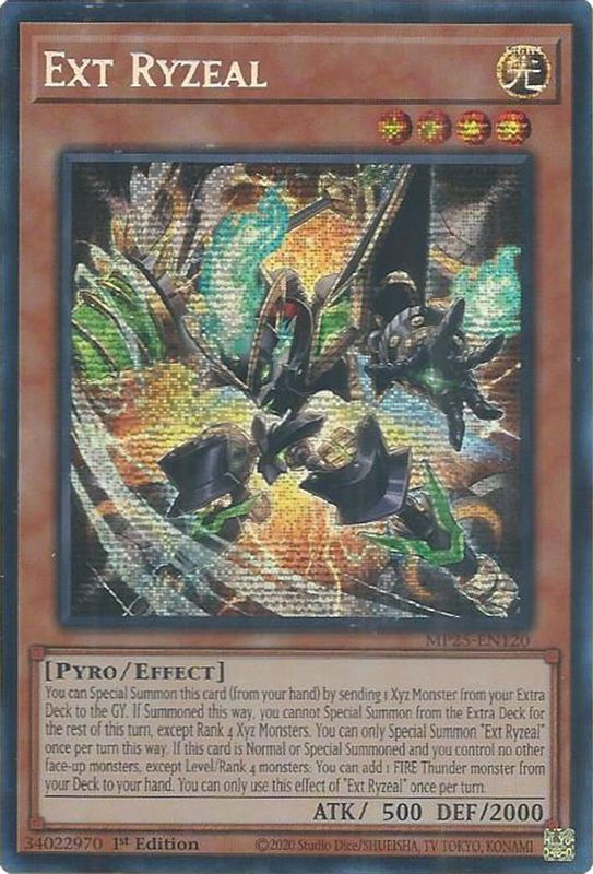 Ext Ryzeal - MP25-EN120 - Prismatic Secret Rare - 1st Edition