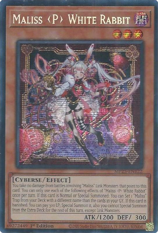 Maliss P White Rabbit - MP25-EN122 - Prismatic Secret Rare - 1st Edition