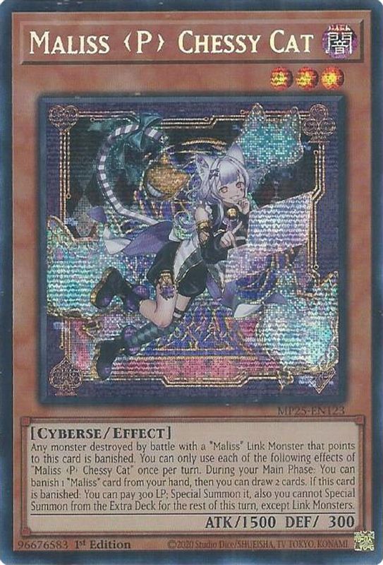 Maliss P Chessy Cat - MP25-EN123 - Prismatic Secret Rare - 1st Edition