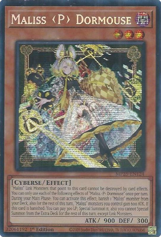 Maliss P Dormouse - MP25-EN124 - Prismatic Secret Rare - 1st Edition