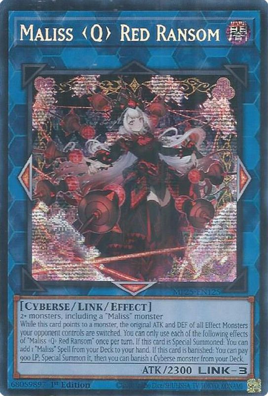 Maliss Q Red Ransom - MP25-EN125 - Prismatic Secret Rare - 1st Edition