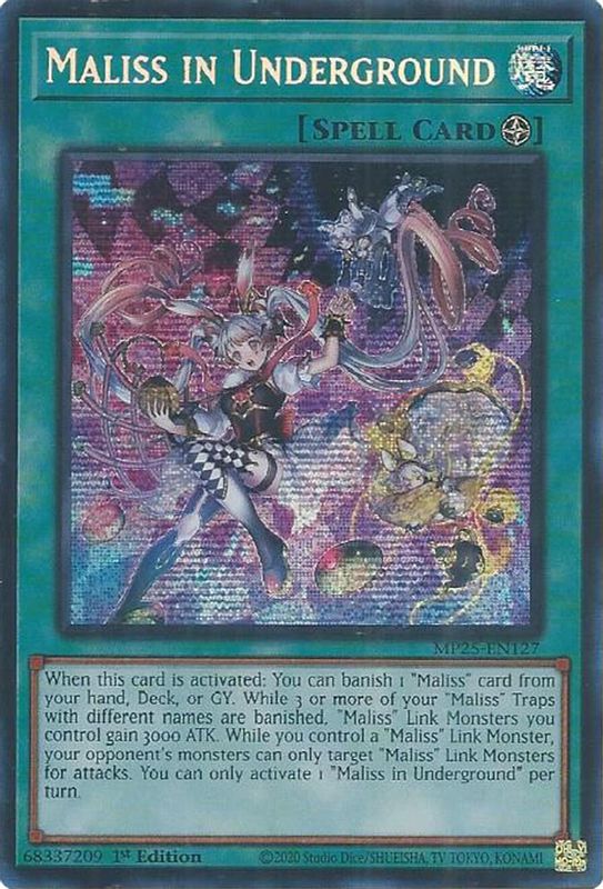 Maliss in Underground - MP25-EN127 - Prismatic Secret Rare - 1st Edition