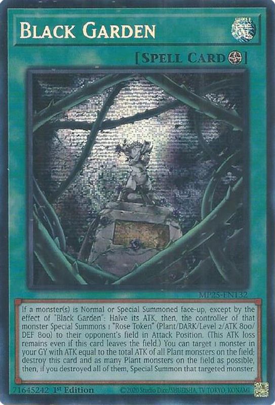 Black Garden - MP25-EN132 - Prismatic Secret Rare - 1st Edition
