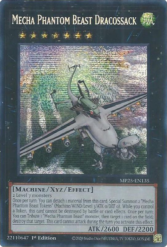 Mecha Phantom Beast Dracossack - MP25-EN135 - Prismatic Secret Rare - 1st Edition