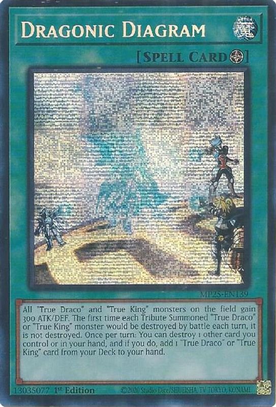 Dragonic Diagram - MP25-EN139 - Prismatic Secret Rare - 1st Edition