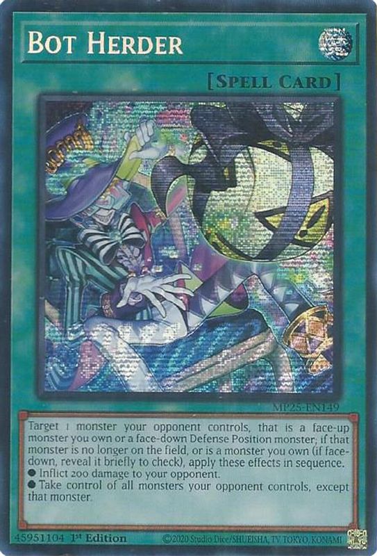 Bot Herder - MP25-EN149 - Prismatic Secret Rare - 1st Edition