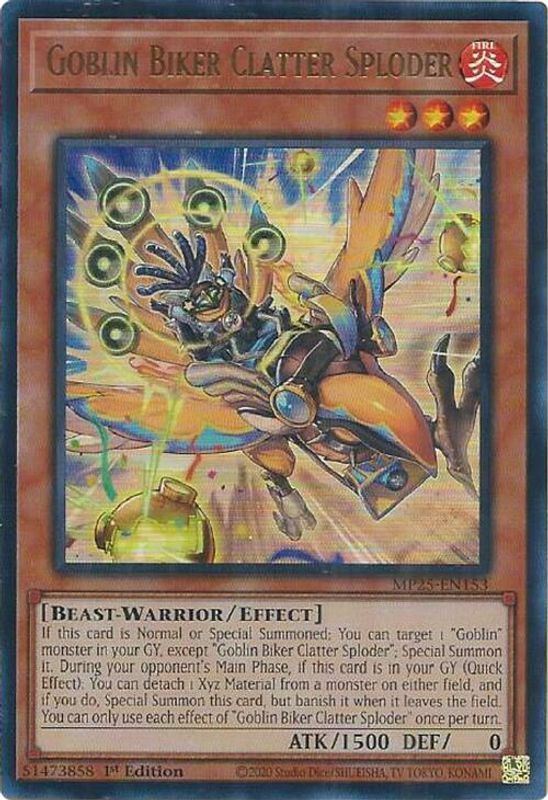 Goblin Biker Clatter Sploder - MP25-EN153 - Ultra Rare - 1st Edition