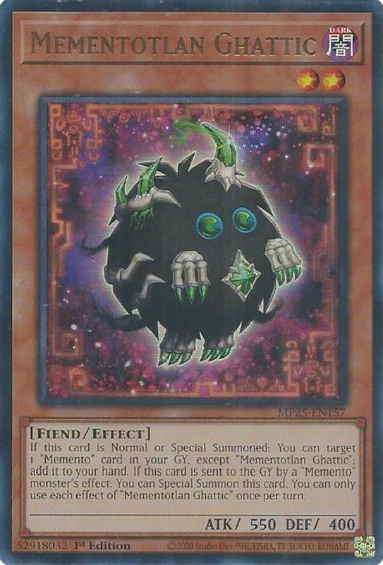 Mementotlan Ghattic - MP25-EN157 - Ultra Rare - 1st Edition