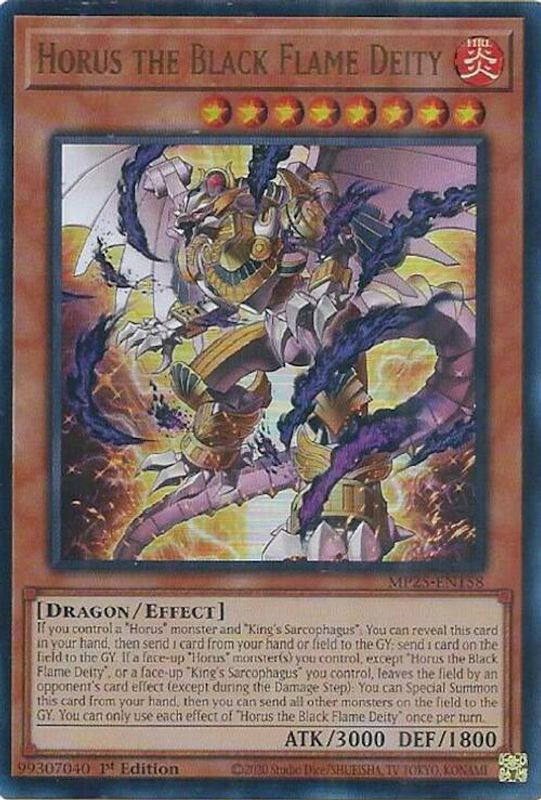 Horus the Black Flame Deity - MP25-EN158 - Ultra Rare - 1st Edition