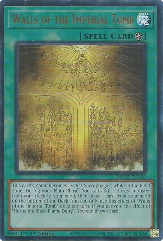 Walls of the Imperial Tomb - MP25-EN168 - Ultra Rare - 1st Edition